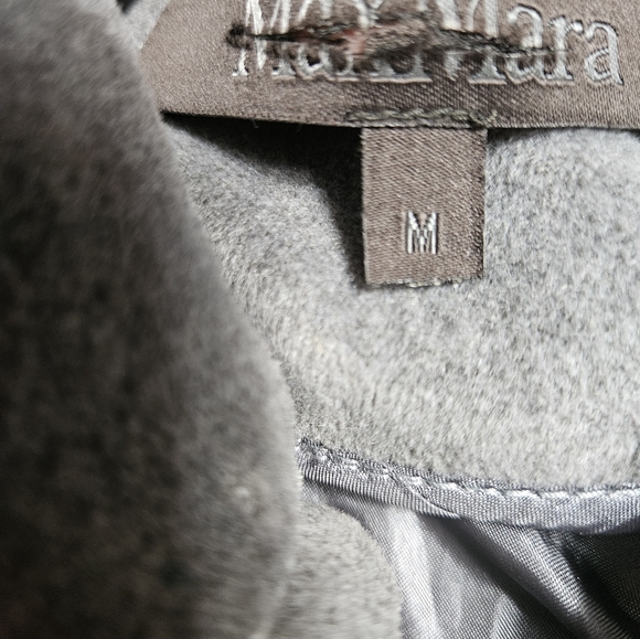 MaxMara Double-breasted Belt Lana and Cashere Coat Long Sleeves Jacket Size M - Picture 8 of 12